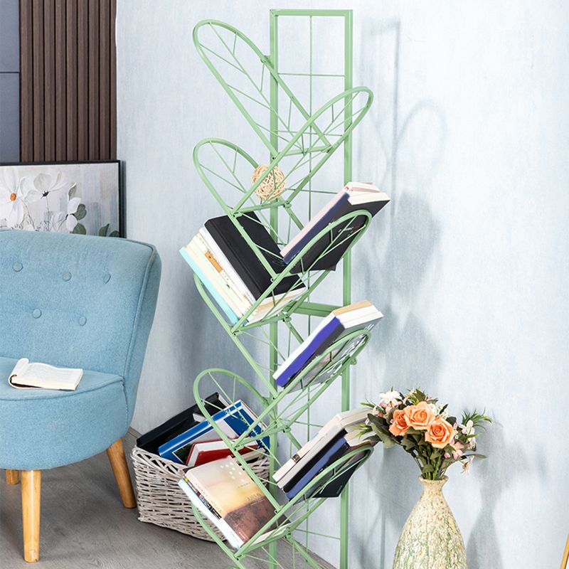 Scandinavian Metal Bookshelf Standard Closed Back Bookcase with Shelves Clearhalo 'Bookcases' 'furn' 'furn_bookcases' 'Furniture' 'Office Furniture' 1200x1200_f8f49d2d-3baa-45c5-af8b-82fc4a697c38