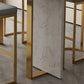 Glam Iron Bar Dining Table with White Stone Top Rectangle Indoor Bistro Table Clearhalo 'Bar Furniture' 'Bar Tables' 'bar_tables' 'furn' 'furn_bar_tables' 'Furniture' 'furniture_bar_tables' 'Kitchen & Dining Furniture' 1200x1200_f8f4cbde-e04c-490f-8cbf-42565fd36807