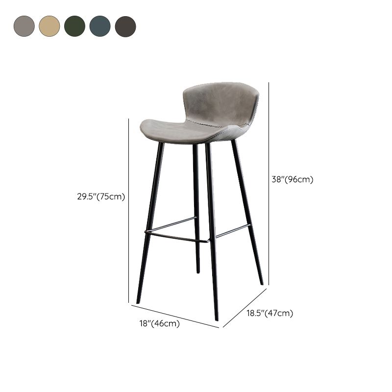 Modern Upholstered Stools with Metal Legs Matte Finish Indoor Counter & Bar Stools Clearhalo 'Bar Furniture' 'Bar Stools' 'bar_stools' 'furn' 'furn_bar_stools' 'Furniture' 'Kitchen & Dining Furniture' 1200x1200_f8f67e52-27b5-4b08-bbf3-c33148c7052e