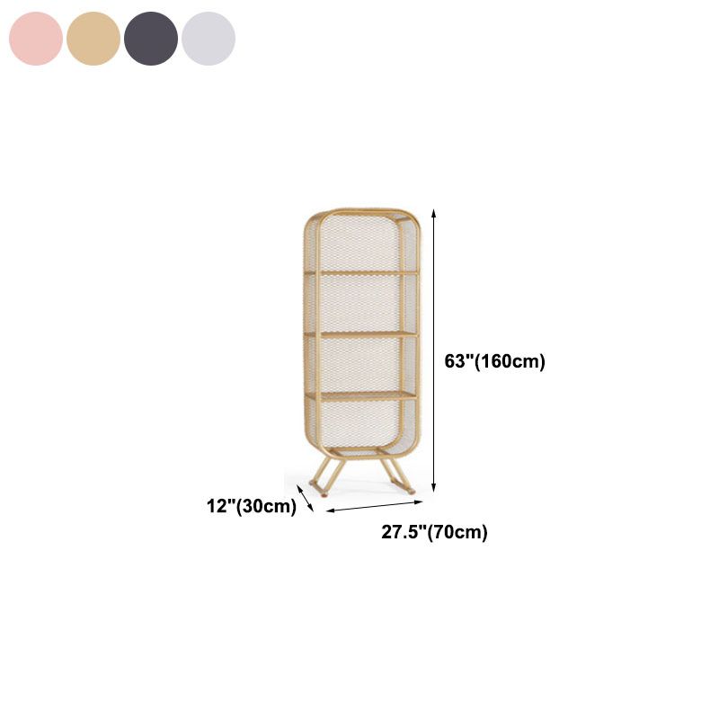 12インチメタルブックシェルフモダンクローズドストレージブックケース3色の