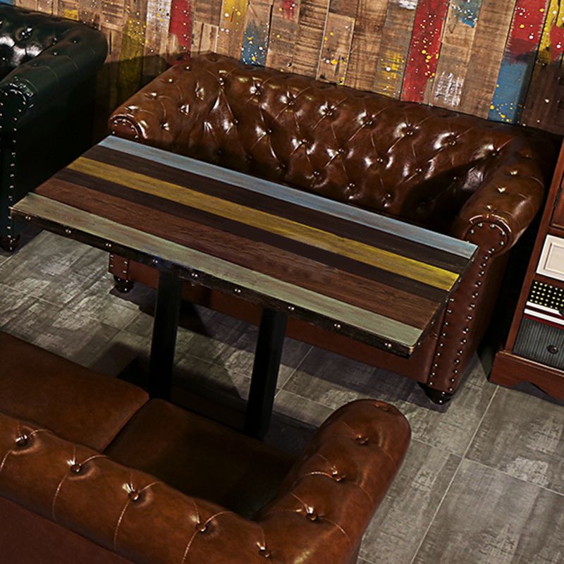 Vintage Leather Chesterfield Sofa 29.53"High Rolled Arm Sofa for Cafe Clearhalo 'furn' 'furn_sofas' 'Furniture' 'furniture_sofas' 'kitchen' 'kitchen_sofas' 'Living Room Furniture' 'Sofa' 'sofas' 1200x1200_f8fa57f7-bb29-4bdf-a833-ea8b77bc013e