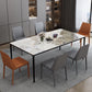 Rectangle Industrial Dining Table Sintered Stone Fixed Table with 4 Metal Legs Clearhalo ' dining_table' 'Dining Tables & Seating' 'Dining Tables' 'furn' 'furn_dining_table' 'Furniture' 'furniture_dining_table' 'Kitchen & Dining Furniture' 'kitchen&dining_furn' 'kitchen' 'kitchen_dining_table' 1200x1200_f8fafb8f-3520-418f-8da8-ae176c304870