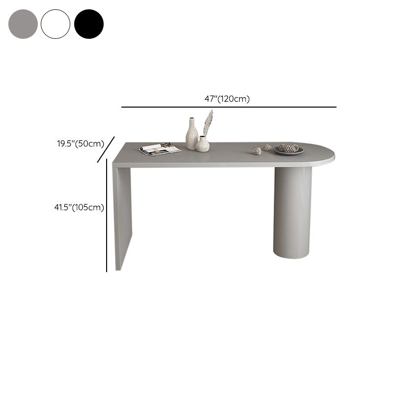 Mesa de bar de madera sintética, mesa de pub moderna con pedestal doble para uso en patio