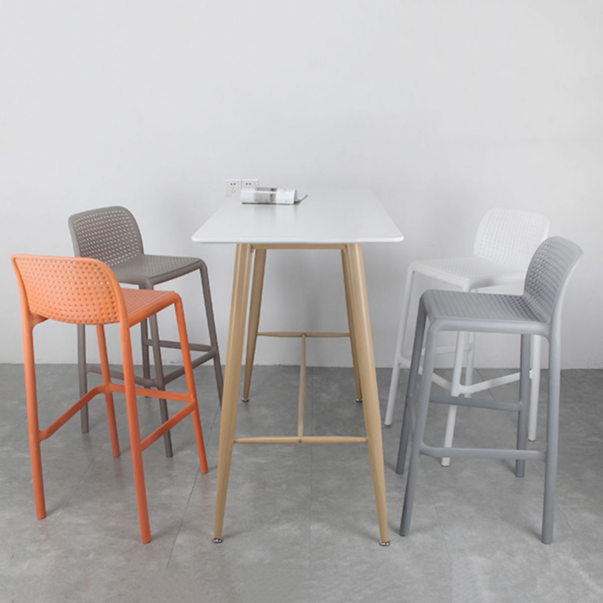 Scandinavian Plastic Kitchen Dining Room Stool Low Back Armless Bar Stool Clearhalo 'Bar Furniture' 'Bar Stools' 'bar_stools' 'furn' 'furn_bar_stools' 'furniture_bar_stools' 'Kitchen & Dining Furniture' 'kitchen&dining_furn' 'kitchen' 'kitchen_furn' Furniture' 1200x1200_f8fc2185-6363-4431-830b-efd1f9012e05