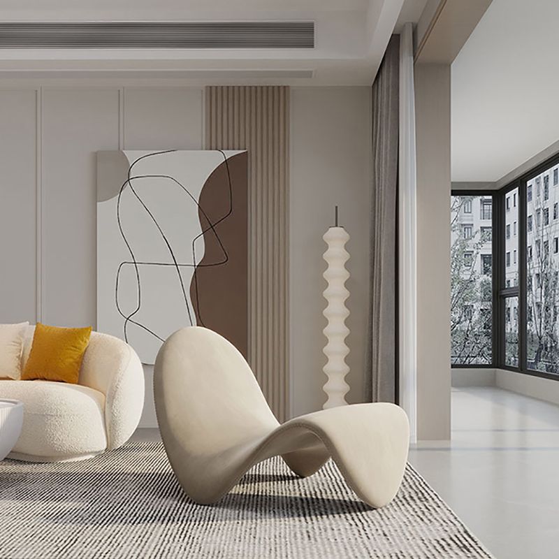 37.79" Wide Armless Chair Tongue Shape Chair with Fixed Backed Clearhalo 'Accent Chairs' 'accent_chairs' 'Chairs & Seating' 'furn' 'furn_accent_chairs' 'Furniture' 'Living Room Furniture' 1200x1200_f8fe6073-ec98-449d-83f0-809dcae1e860