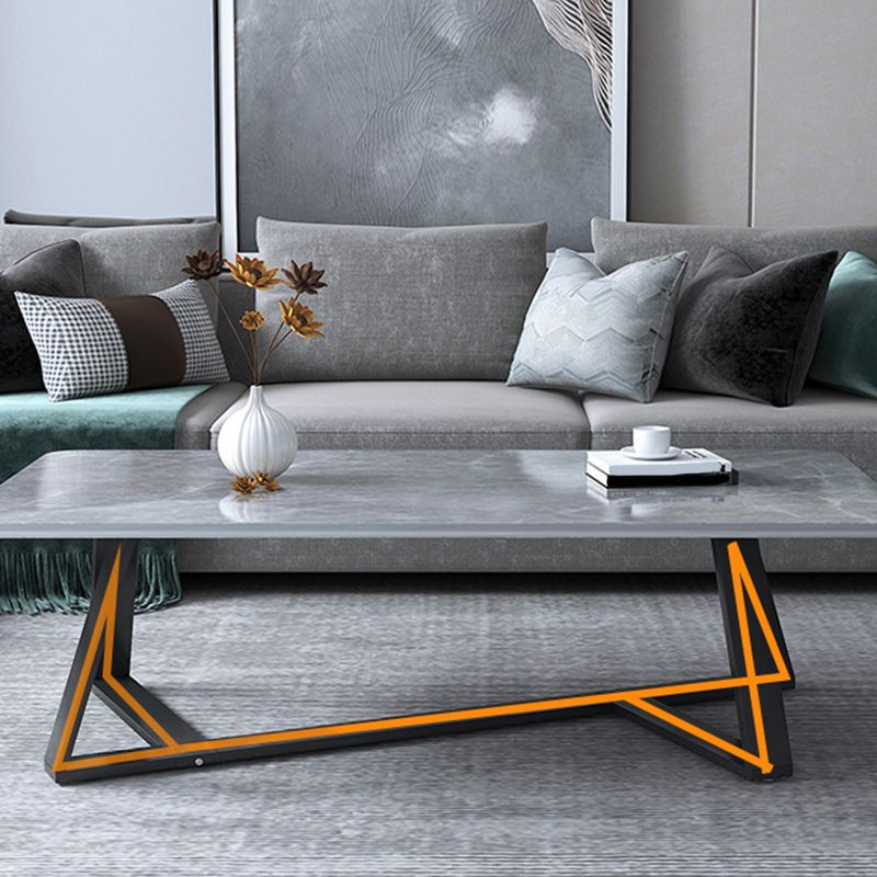 18"H Contemporary Coffee Table Stone Rectangle Cocktail Table Clearhalo 'Coffee & Accent Tables' 'Coffee Tables' 'coffee_tables' 'furn' 'furn_coffee_tables' 'Furniture' 'Living Room Furniture' 1200x1200_f8feb52c-028a-4b31-8d05-e1b427345caa