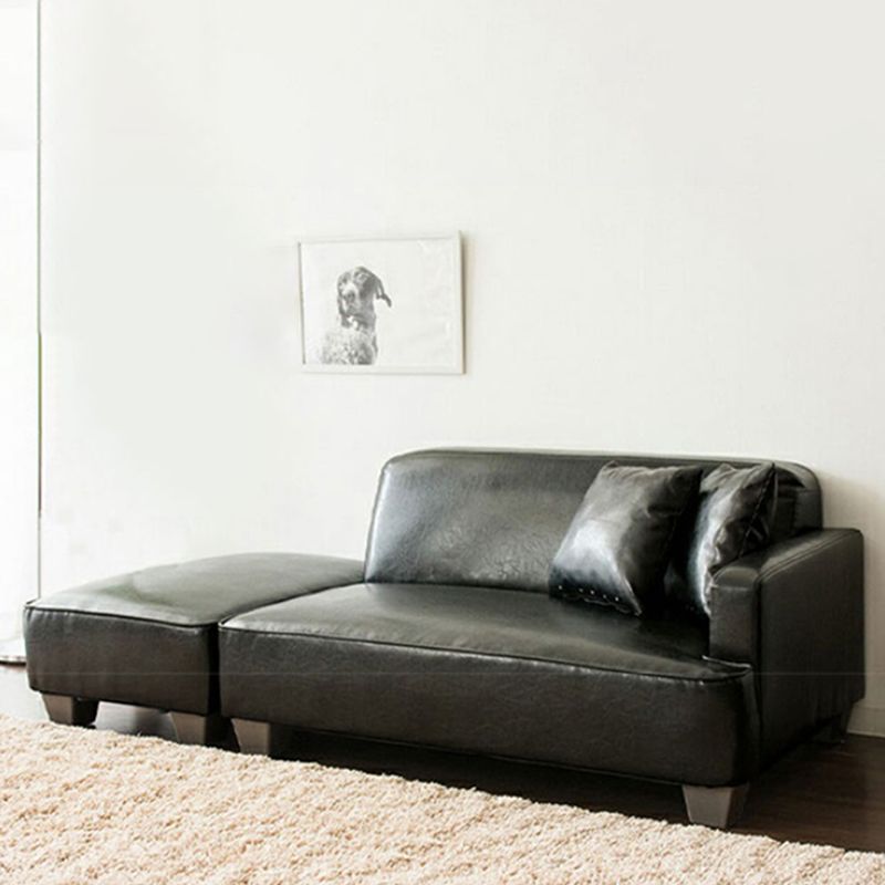 Sezioni a braccio quadrato contemporaneo 43.3 "l loveat con poggiapiedi