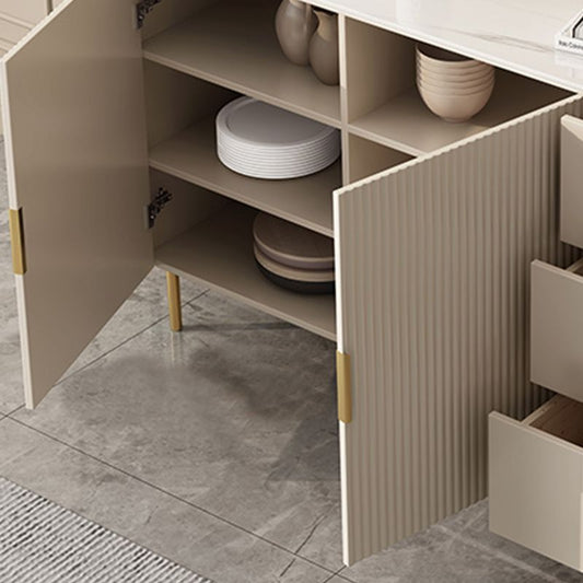 Tavolo da sideboard beige con cassetti glam pranzo server per sala da pranzo