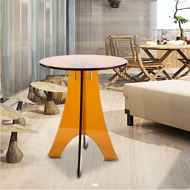 Modernistic Plastic Accent Side Table Round 3 Legs Living Room Corner Table Clearhalo 'Coffee & Accent Tables' 'End & Side Tables' 'end_side_tables' 'furn' 'furn_end_side_tables' 'Furniture' 'Living Room Furniture' 1200x1200_f902c5f8-a836-4c16-8bf3-282beca045f3