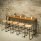 Industrial Solid Wood Bar Table Rectangle Dining Table for Kitchen Living Room Clearhalo 'Bar Furniture' 'Bar Tables' 'bar_tables' 'furn' 'furn_bar_tables' 'Furniture' 'Kitchen & Dining Furniture' 1200x1200_f9040259-a48e-4a4e-b60e-a50e1e5fbc17