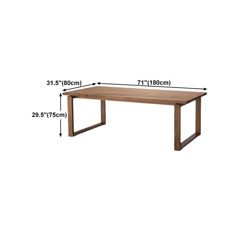 Pine Wood Top Table Rectangle Traditional Luxury Table with Sled Base Clearhalo 'Dining Tables & Seating' 'Dining Tables' 'dining_table' 'furn' 'furn_dining_table' 'Furniture' 'furniture_dining_table' 'Kitchen & Dining Furniture' 1200x1200_f904fc53-8205-4ce5-92dd-e84f5a1fdb64