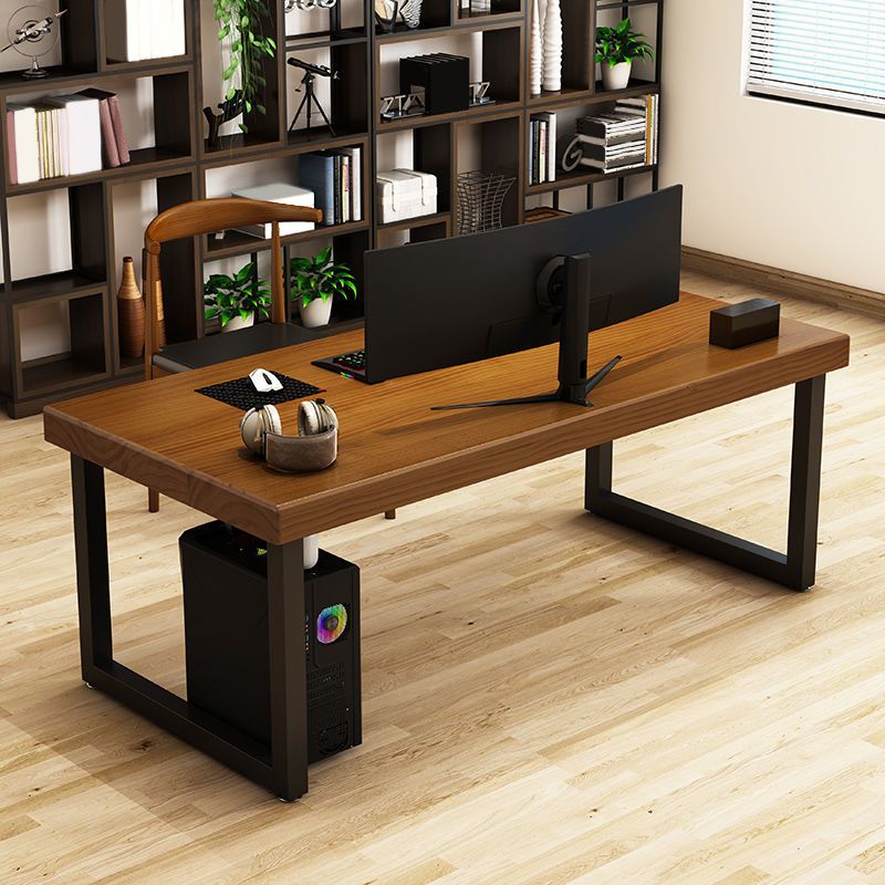 Scrivania da gioco contemporanea per ufficio 30 "h rettangolare scrivania in grigio/marrone