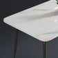 Modern Style Dining Table Rectangle Sintered Stone Dining Table with Black Frame Clearhalo ' dining_table' 'Dining Tables & Seating' 'Dining Tables' 'furn' 'furn_dining_table' 'Furniture' 'furniture_dining_table' 'Kitchen & Dining Furniture' 'kitchen&dining_furn' 'kitchen' 'kitchen_dining_table' 1200x1200_f9056ac1-8e6c-4ca0-a4a2-89eefcd6a863