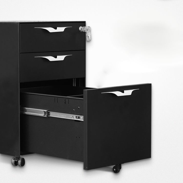 Modern File Cabinets Metal Frame File Pedestal with Key Lock for Office Clearhalo 'Filing Cabinets' 'filling_cabinets' 'furn' 'furn_filling_cabinets' 'Furniture' 'Office Furniture' 1200x1200_f9059306-6702-4fa1-8ed0-a9bcb7fc0f87