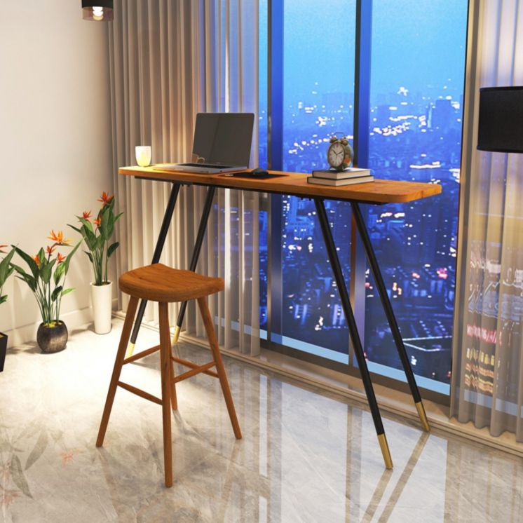 Juego de mesa de bar rectangular Glam, juego de mesa de bar de madera maciza de 1/2 piezas