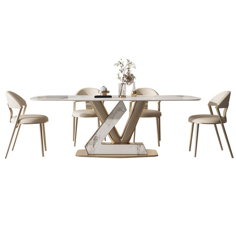 Set da tavolo rettangolo in stile glam 1/4/5/7/9 pezzi set da pranzo per uso domestico