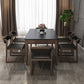 Rectangle Stone Top Dining Table Solid Wood 4 Legs Dining Table for Dining Room Clearhalo 'Dining Tables & Seating' 'Dining Tables' 'dining_table' 'furn' 'furn_dining_table' 'Furniture' 'Kitchen & Dining Furniture' 1200x1200_f90a753f-9035-4cdd-8079-e5a6ef01eaa1