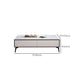 White Contemporary 4 Legs Slate Rectangular Coffee Cocktail Table