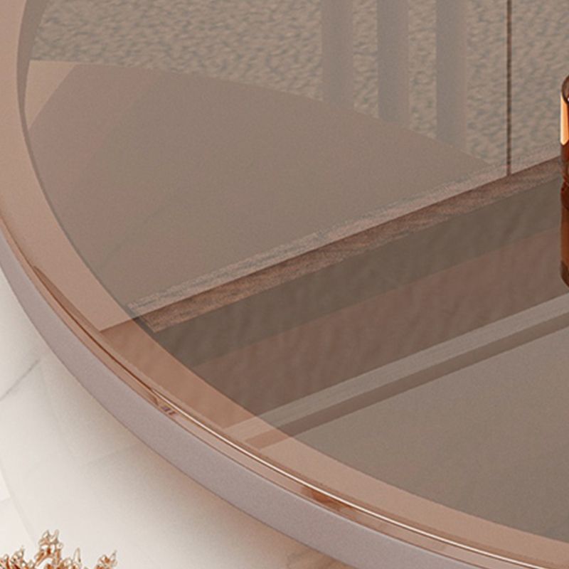 Metal Anb Glass Coffee Table Set Round Nesting Coffee Table Set with 2 Drawers Clearhalo 'Coffee & Accent Tables' 'Coffee Tables' 'coffee_tables' 'furn' 'furn_coffee_tables' 'Furniture' 'Living Room Furniture' 1200x1200_f90c0c52-906c-49a9-b70b-6e03753bd10f
