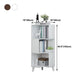 Corner Shelf Bookcase Vertical Closed Back Bookshelf for Office