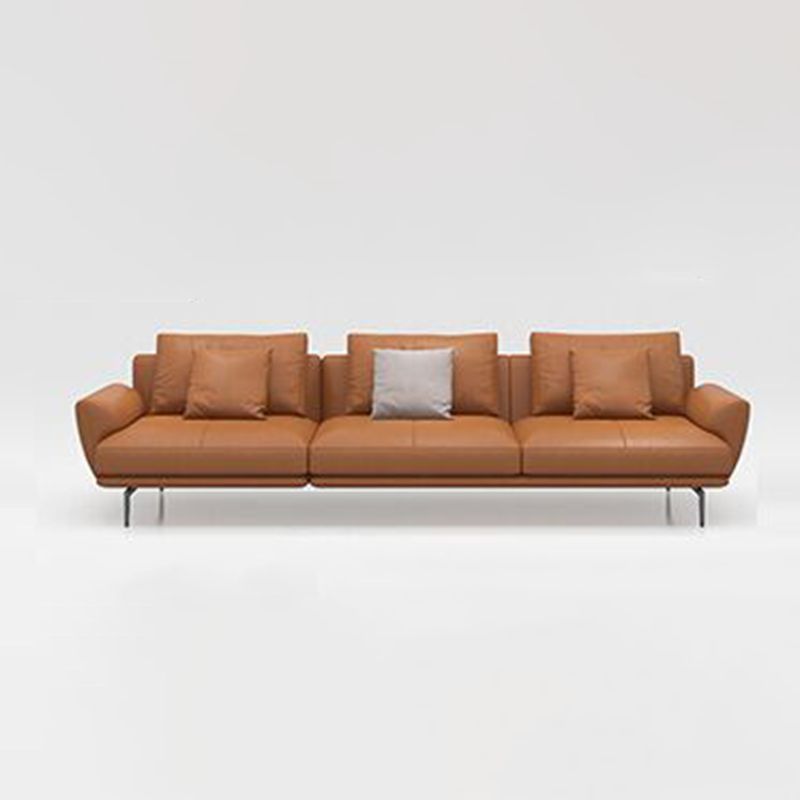 Tan Recessed Arm Sectionals Pillowed Back Cushions Corner Sofa Clearhalo 'furn' 'furn_sectionals' 'Furniture' 'furniture_sectionals' 'kitchen' 'kitchen_sectionals' 'Living Room Furniture' 'Sectionals' 1200x1200_f90e0635-28d9-432f-8e19-4726ffa5754e