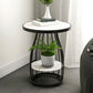 Table d'appoint à cadre moderne table de canapé rond avec rangement