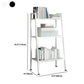 Ladder Metal Bookshelf Modern Bookcase with Rectangular Shelves