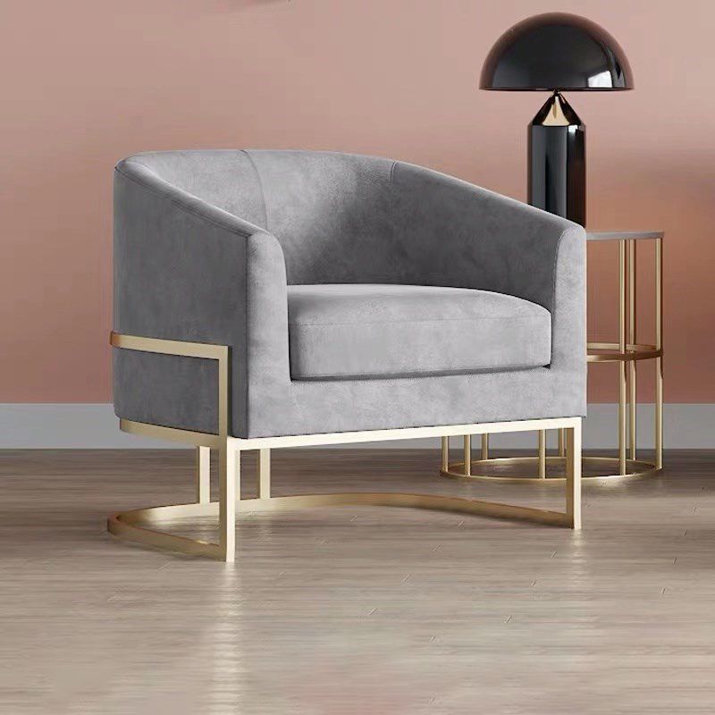 Contemporary 28" Wide Fixed Back Sloped Arms Sponge Barrel Chair Clearhalo 'Accent Chairs' 'accent_chairs' 'Chairs & Seating' 'furn' 'furn_accent_chairs' 'Furniture' 'Living Room Furniture' 1200x1200_f90fe58b-fdd7-4305-916e-3112fe37be62