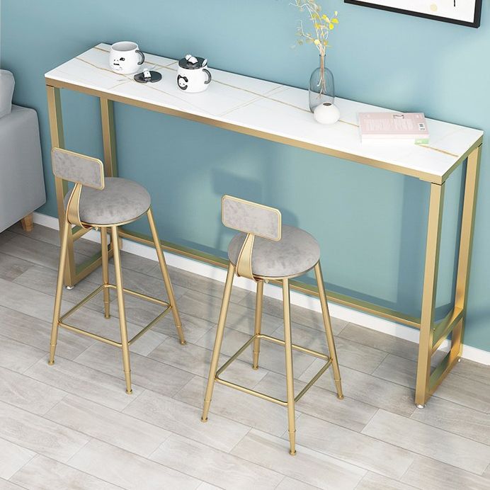 Glam 1/2/3 Pieces Sintered Stone Bar Table Set Fixed Table Counter Set for Home Use Clearhalo 'Bar Furniture' 'furn' 'furn_home_bar_bar_sets' 'Furniture' 'Home Bars & Bar Sets' 'home_bar_bar_sets' 'Kitchen & Dining Furniture' 1200x1200_f91379a1-8627-47dc-936b-67fcef0a3295