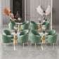 Glam Round Dining Table Set 1/5 Pieces Dinette Set with White Stone Top Clearhalo 'Dining Room Sets' 'Dining Tables & Seating' 'dining_room_set' 'furn' 'furn_dining_room_set' 'Furniture' 'Kitchen & Dining Furniture' 1200x1200_f9145454-9f76-4e76-ac4e-8a2deb7d3a66