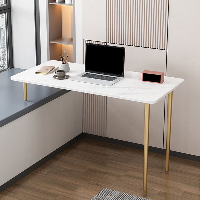 Descripción de la oficina de piedra de estilo contemporáneo Descripción de tareas de forma rectangular con 4 patas