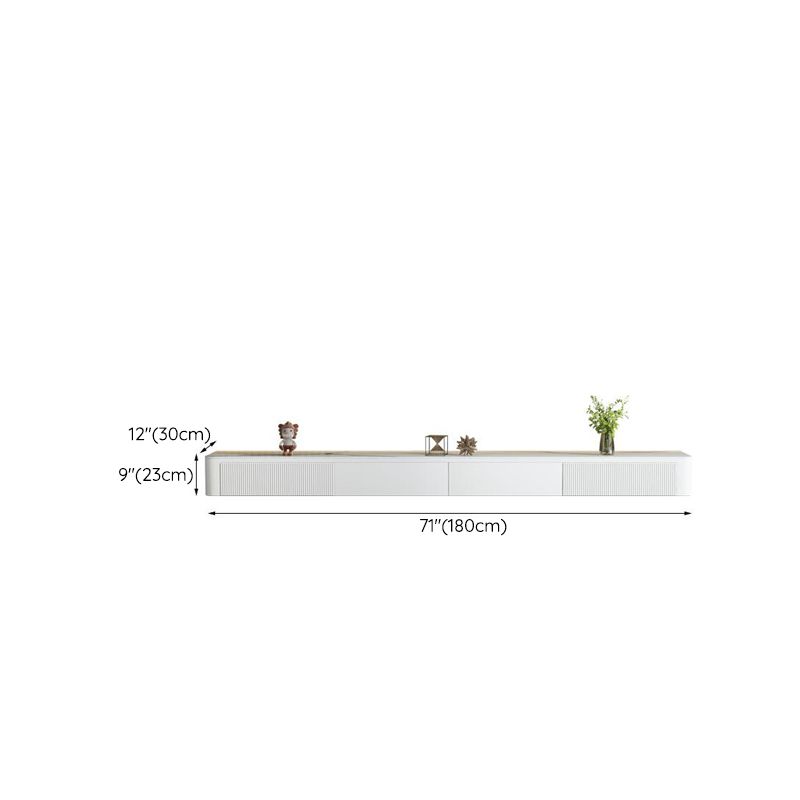 Modern White TV Stand Floating TV Media Stand with Drawers for Living Room Clearhalo 'furn' 'furn_tv_stands_entertainment_centers' 'Furniture' 'Living Room Furniture' 'TV Stands & Entertainment Centers' 'TV Stands & Media Storage Furniture' 'tv_stands_entertainment_centers' 1200x1200_f914bfe8-b822-477a-8a4d-dc018f66001b