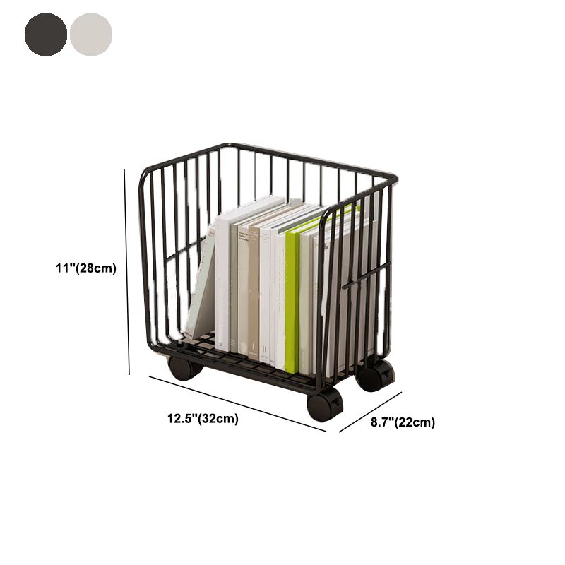 コンテンポラリーメタルシェルフの本棚は、垂直の本棚を閉じました