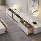 Modern Style White TV Stand, Stone/ Wood TV Console with Drawers Clearhalo 'furn' 'furn_tv_stands_entertainment_centers' 'Furniture' 'Living Room Furniture' 'TV Stands & Entertainment Centers' 'TV Stands & Media Storage Furniture' 'tv_stands_entertainment_centers' 1200x1200_f917f398-e888-4c11-819a-235d237c58fc