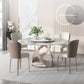 Contemporary Upholstered Dining Chairs Kitchen Dining Armless Chair in White