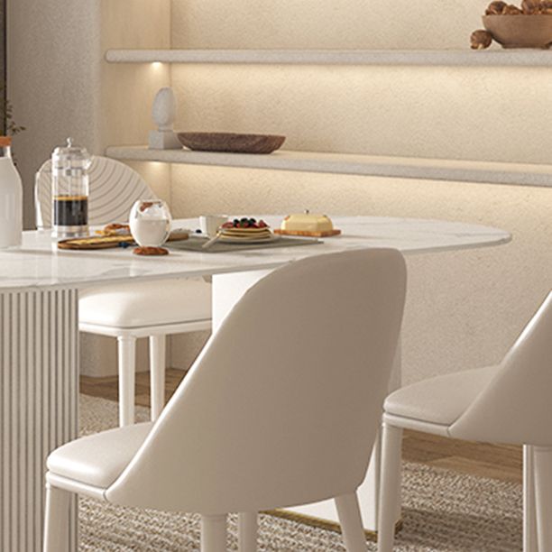Modern 1/2/4/5/7 Pieces Dining Set Rectangle Stone Dining Table for Dining Room Clearhalo 'Dining Room Sets' 'Dining Tables & Seating' 'dining_room_set' 'furn' 'furn_dining_room_set' 'Furniture' 'furniture_dining_room_set' 'Kitchen & Dining Furniture' 1200x1200_f91b45be-f1b9-49b6-99bc-b94f9ff3d0d1
