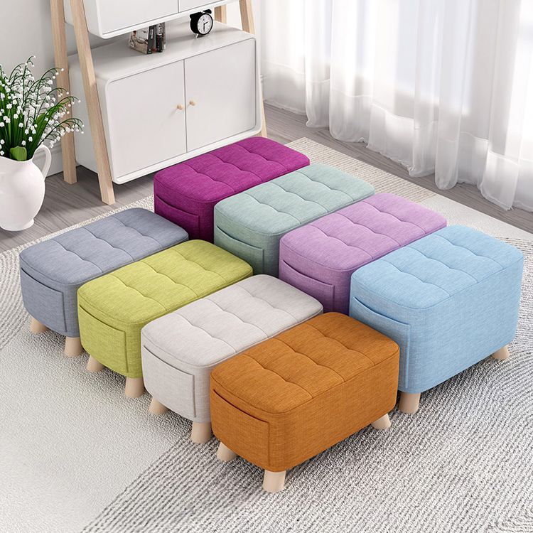 Modern Cotton Storage Pouf Plain Rectangle Tufted Chair Ottoman Clearhalo 'furn' 'furn_ottomans_poufs' 'Furniture' 'Living Room Furniture' 'Ottomans & Poufs' 'ottomans_poufs' 1200x1200_f91cd46d-1f73-435e-80d6-e47539239f43