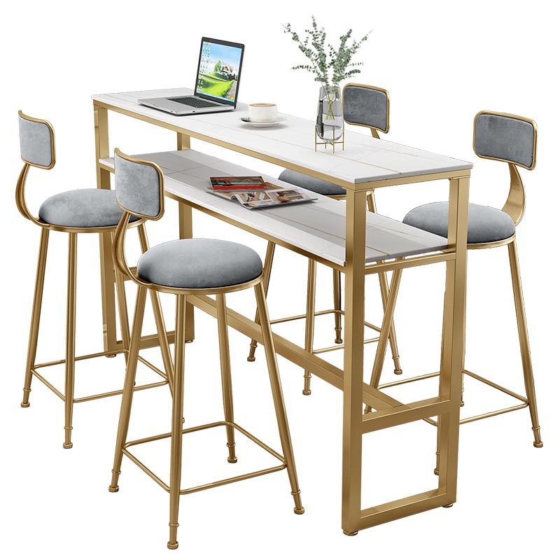 Indoor Stone Counter Wine Table Rectangle Footrest Bar Height Pub Table Clearhalo 'Bar Furniture' 'Bar Tables' 'bar_tables' 'furn' 'furn_bar_tables' 'Furniture' 'Kitchen & Dining Furniture' 1200x1200_f91d2319-b8e5-4e0a-bdb1-91320e4a08df