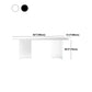 Rectangle Dining Table Stone Dining Table with Acrylic Double Pedestal