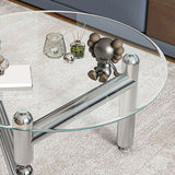 3脚ミニマリストコーヒーラウンドテーブル開いた棚カクテルテーブル