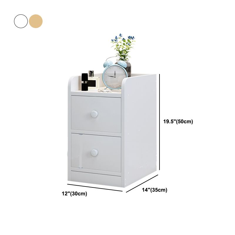 Scadinavian Wood Nightstand 20" Tall Bedside Cabinet with Drawer and Shelf Clearhalo 'Bedroom Furniture' 'furn' 'furn_night_stand' 'Furniture' 'night_stand' 'Nightstands' 1200x1200_f91f26c6-4c43-4590-bbb6-0c36772dc5a9