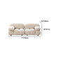 Tufted Cream 2-3-Seater Sofa Contemporary Pillow Top Arm Sofa