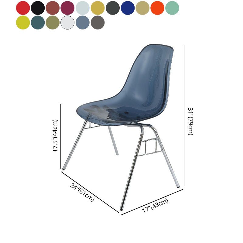 Industrial Style Armless Side Chairs Solid Back Plastic Dining Chair for Home Clearhalo ' kitchen&dining_furn' 'Dining Chairs' 'Dining Tables & Seating' 'dining_chair' 'Furniture' 'furniture_dining_chair' 'Kitchen & Dining Furniture' 'kitchen' 1200x1200_f922f979-25ad-4880-a1ca-a58aad2b97f1