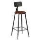 Solid Wood Top Bar Table Set 1/3/5 Pcs Iron Frame Bar Table and Stools Clearhalo 'Bar Furniture' 'furn' 'furn_home_bar_bar_sets' 'Furniture' 'Home Bars & Bar Sets' 'home_bar_bar_sets' 'Kitchen & Dining Furniture' 1200x1200_f92515d8-24c0-46d2-bd47-e3a33a189f13