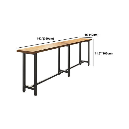 モダンな1/7ピースバーテーブルセット長方形の木材カウンターテーブルとミルクティーショップ