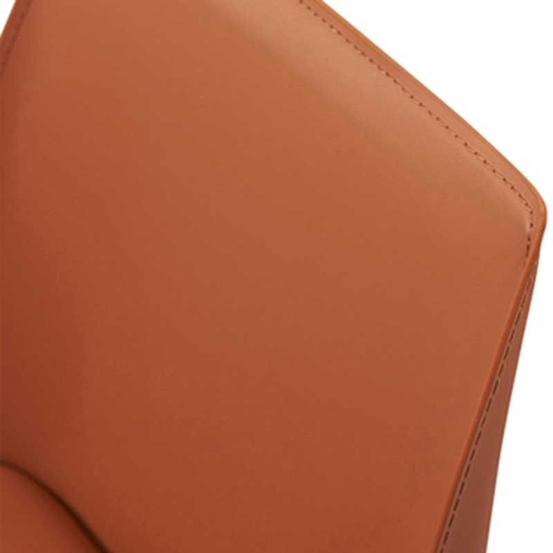 Contemporary Solid Back Chair 18'' Wide Leather Chair with 4 Metal Legs for Home Clearhalo ' kitchen&dining_furn' 'Dining Chairs' 'Dining Tables & Seating' 'dining_chair' 'furn' 'furn_dining_chair' 'Furniture' 'furniture_dining_chair' 'Kitchen & Dining Furniture' 'kitchen' 1200x1200_f9270c28-7b29-409c-970a-3520fe575148