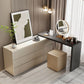 Wooden Bedroom Lighted Mirror With Drawer Makeup Vanity Desk