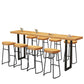 1/2/9 Pieces Contemporary Solid Wood Bar Set for Living Room