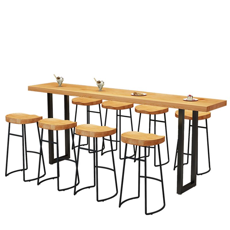 1/2/9 Pieces Contemporary Solid Wood Bar Set for Living Room