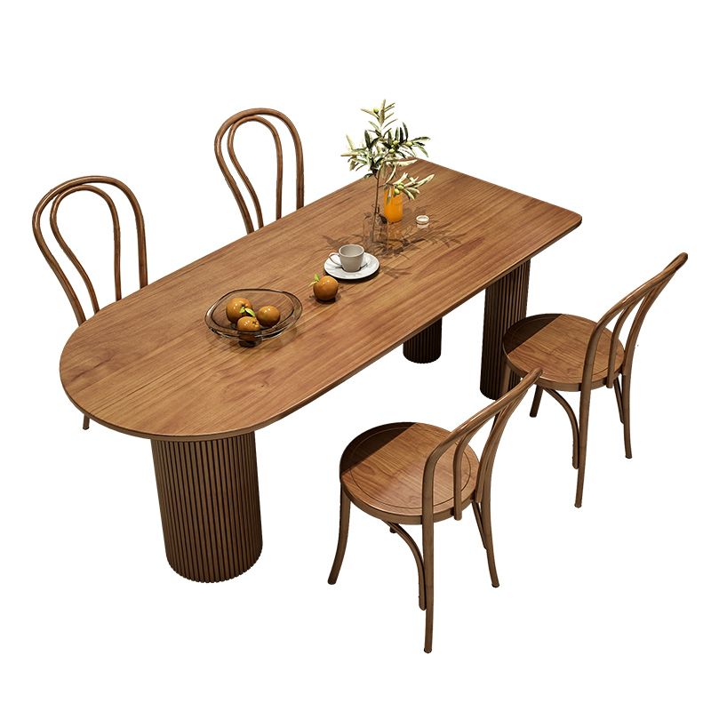 Free Form Solid Wood Dining Table Contemporary Dining Table for Dining Room Clearhalo 'Dining Tables & Seating' 'Dining Tables' 'dining_table' 'furn' 'furn_dining_table' 'Furniture' 'Kitchen & Dining Furniture' 1200x1200_f92849bc-8a7d-4b97-89f1-53666a24ede6